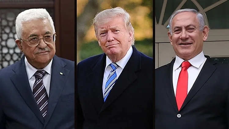 טראמפ, נתניהו ואבו מאזן