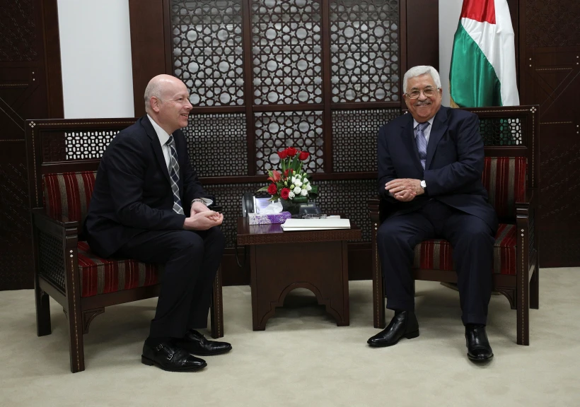 פגישת ג'ייסון גרינבלט, שליח נשיא ארה''ב טראמפ למזרח התיכון, ואבו מאזן ברמאללה