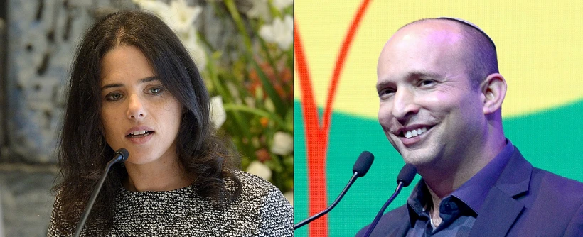 שר החינוך נפתלי בנט ושרת המשפטים איילת שקד