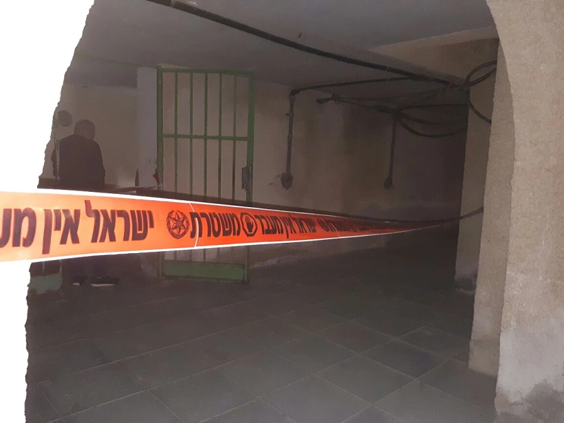 זירה בה נמצאה גופתו של צעיר ברחוב הרב עוזיאל בבאר שבע