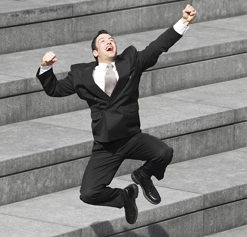 איש עסקים שמח