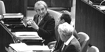 ישראל גלילי, יגאל אלון, גולדה מאיר בכנסת - 1974