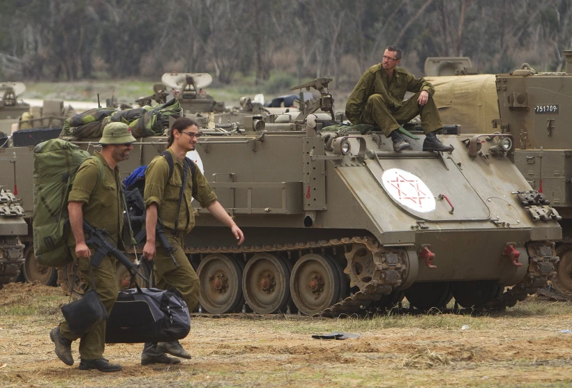 חיילי מילואים בגבול רצועת עזה