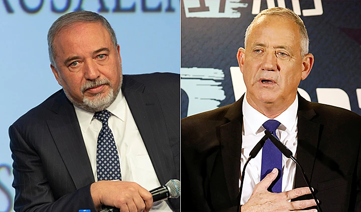 יו''ר כחול לבן בני גנץ, יו''ר ישראל ביתנו אביגדור ליברמן