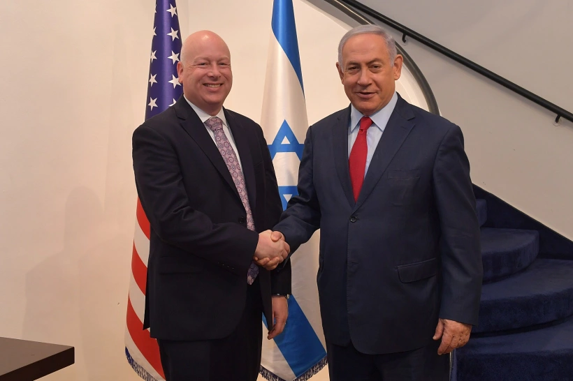 ראש הממשלה בנימין נתניהו ושליח ארצות הברית למזרח התיכון ג'ייסון גרינבלט