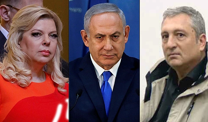 בני הזוג נתניהו וניר חפץ