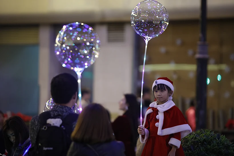 חג המולד ברחובות הונג קונג