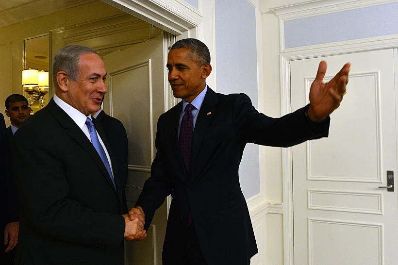 בנימין נתניהו וברק אובמה נפגשים בניו יורק