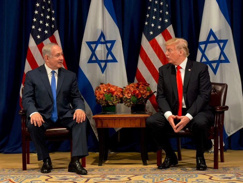 בנימין נתניהו ודונלד טראמפ בפגישתם בניו יורק