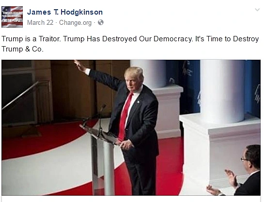 פוסט שפרסם החשוד בירי חבר הקונגרס בארצות הברית