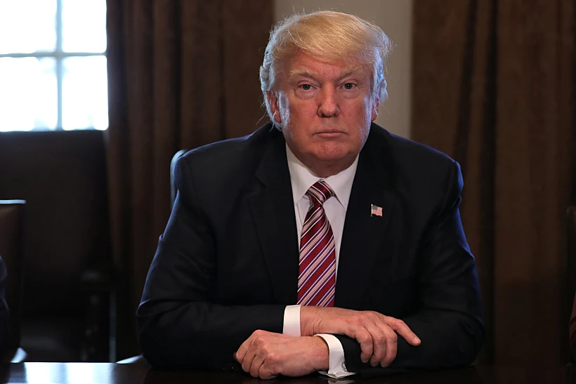 הנשיא האמריקני דונלד טראמפ בבית הלבן