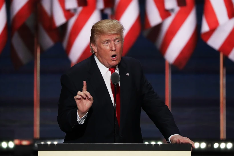 טראמפ בנאומו בוועידה הרפובליקנית הלאומית