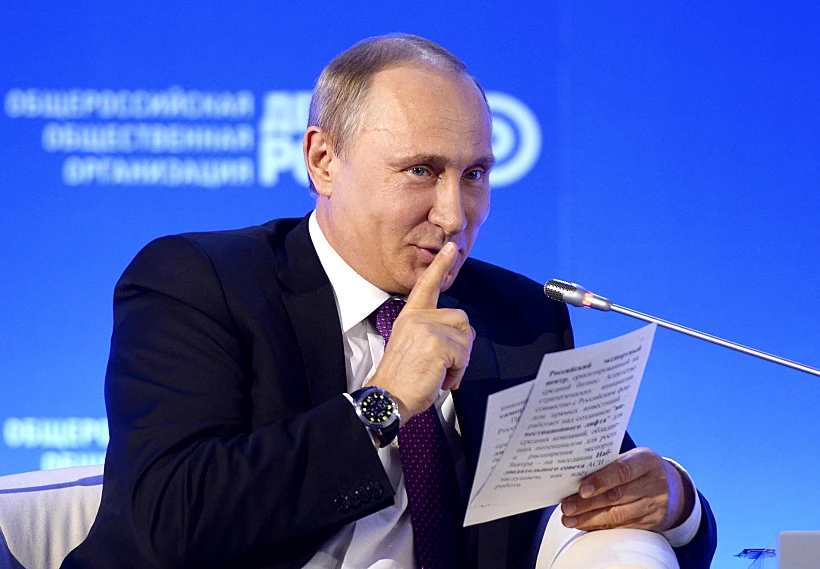 נשיא רוסיה פוטין בפורום הכלכלי במוסקבה