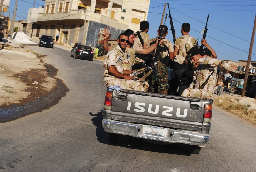 לוחמי ''צבא סוריה החופשית'' במחוז אידליב