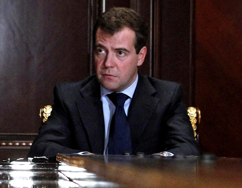 דמיטרי מדבדב בישיבת חירום בעקבות מתקפת הטרור בשדה התעופה במוסקבה