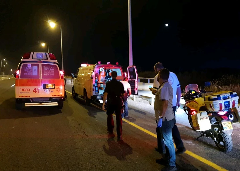 הזירה שבה אותר צעיר שנפצע קשה מדקירה סמוך לכניסה לטמרה