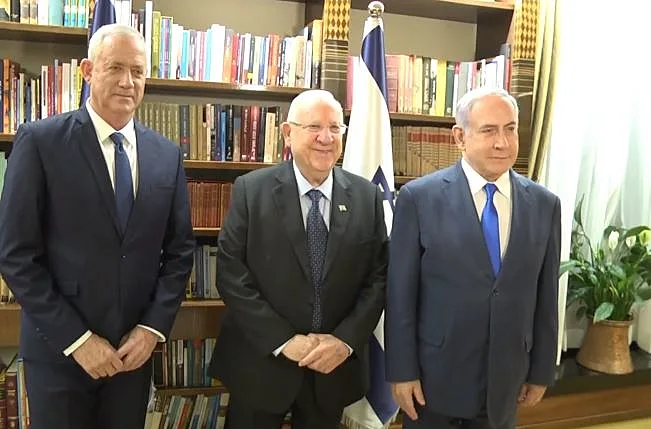 בנימין נתניהו, ראובן ריבלין, בני גנץ