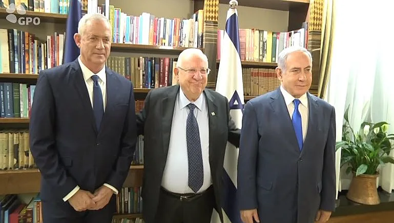 בנימין נתניהו, ראובן ריבלין, בני גנץ