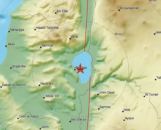 רעידת אדמה בעוצמה 4.5 שהורגשה בישראל