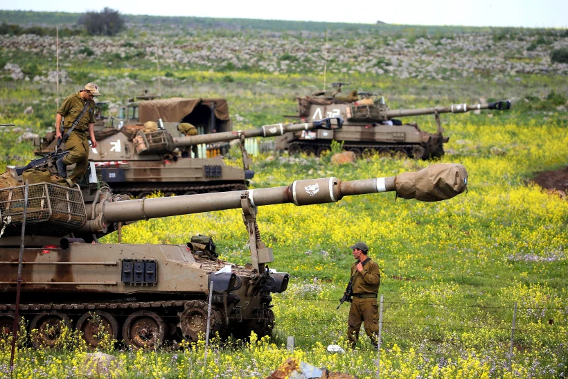 תותחנים של צה''ל על גבול סוריה