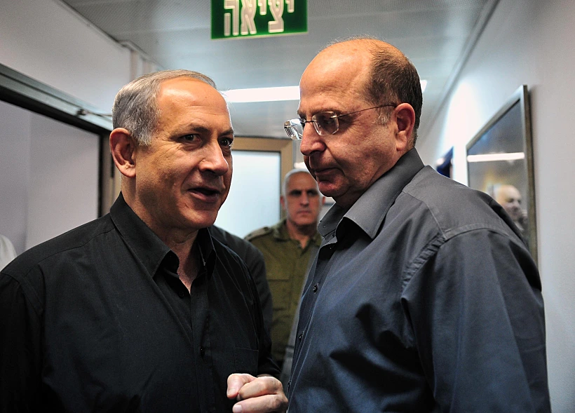 בנימין נתניהו ומשה יעלון בסיור באוגדת עזה