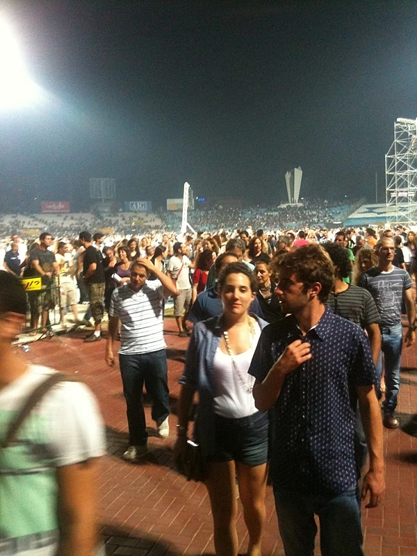 קהל בהופעה של בוב דילן בישראל