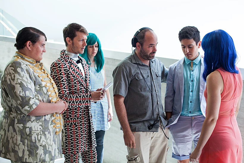 אסף קורמן על הסט של