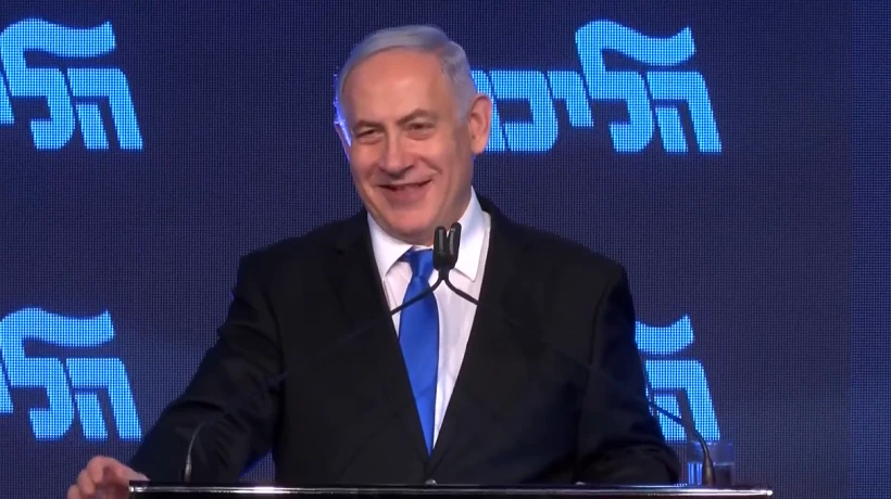 ראש הממשלה בנימין נתניהו בהרמת כוסית לכבוד השנה החדשה