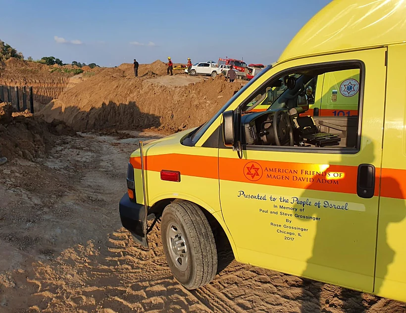 זירת התאונה באשקלון