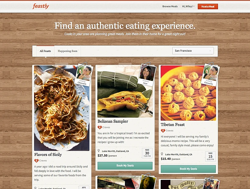 שירות הזמנת הארוחות Feastly