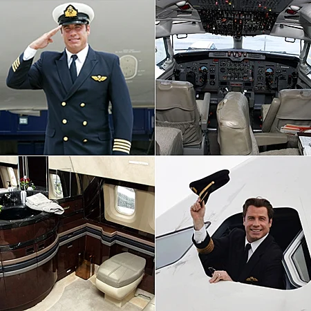 עם המטוס בואינג שלו