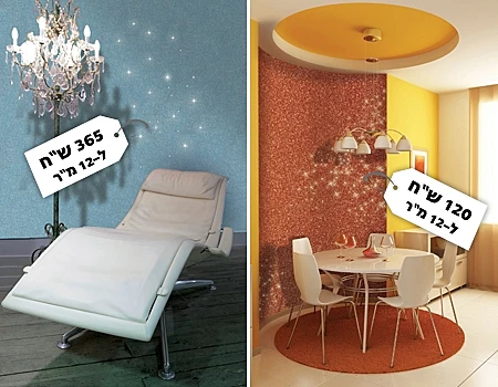 צביעת קיר מנצנצת