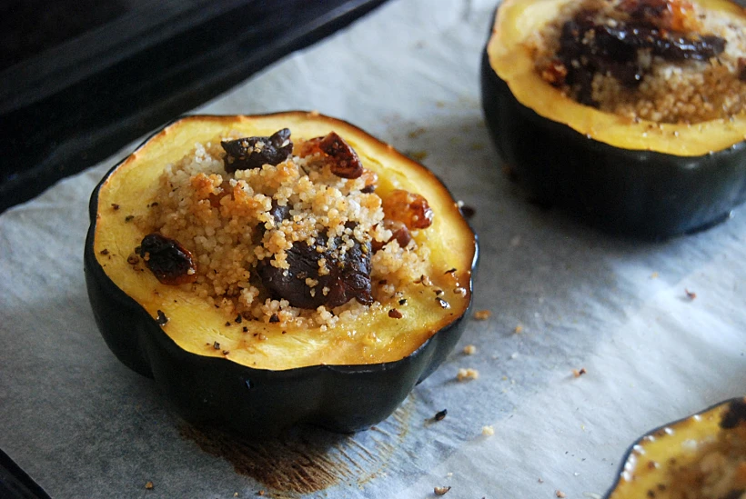 דלעת ערמונים במילוי קוסקוס ובשר