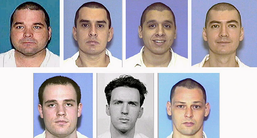 Booking Mugs Of Escaped Texas Criminals.