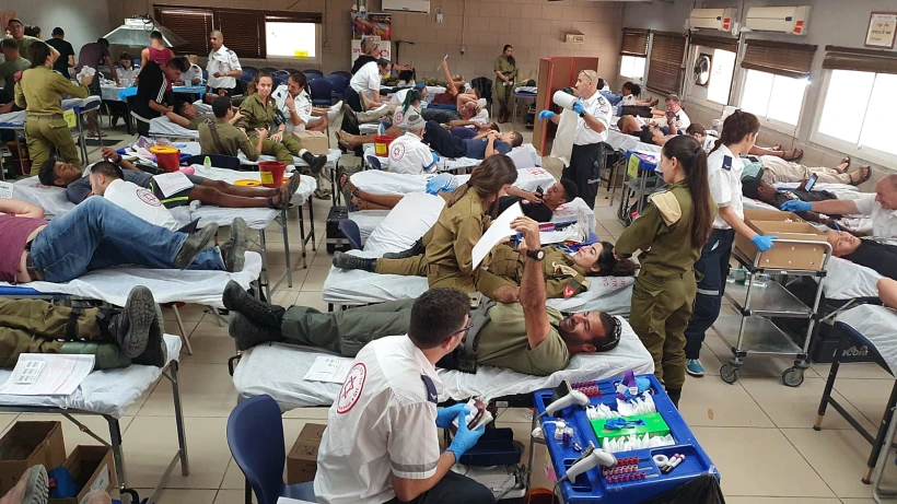 מבצע התרמת הדם של מד''א בשיתוף החטיבה המרחבית של צה''ל