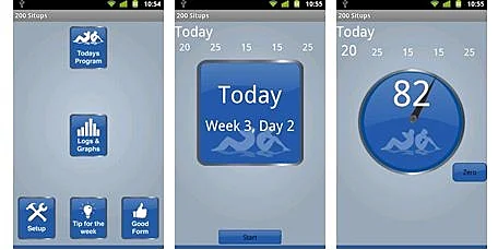 אפליקציית כושר Two hundred sit ups