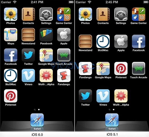 iOS 6 שורה נוספת של אפליקציות