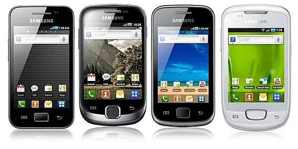 Samsung Galaxy Ace, Galaxy Fit, Galaxy Gio and Galaxy mini