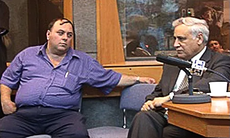 אבי בניהו ומשה קצב באולפן גלי צה