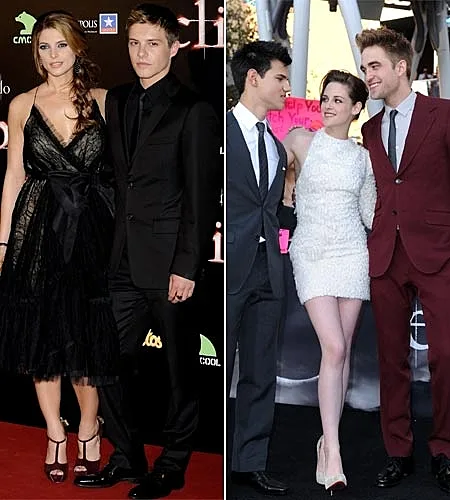 חברי הקאסט של דמדומים ליקוי חמה: רוברט פטינסון, קריסטן סטיוארט, טיילוק לאוטנר, קסביאר סמואל, אשלי גרין