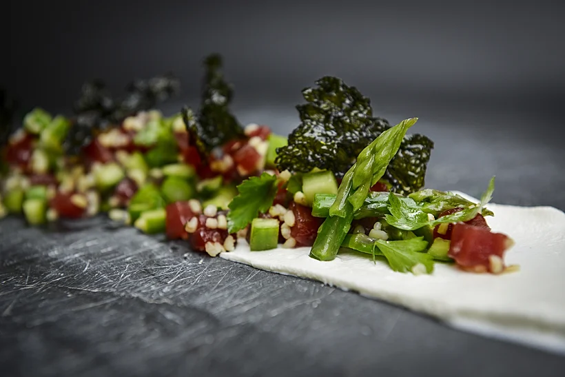 טרטר טונה, מסעדת רוף-טופ