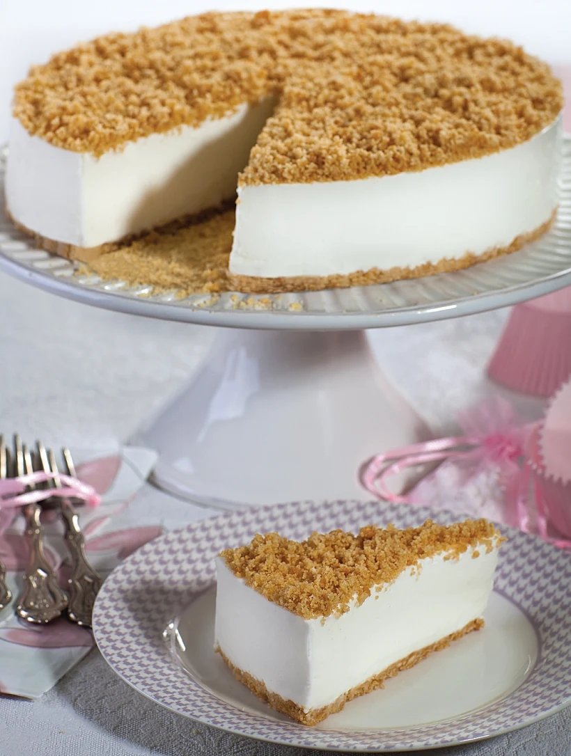 עוגת גבינה ופירורים ללא אפיה