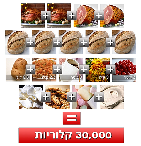 30,000 קלוריות בארוחה אחת