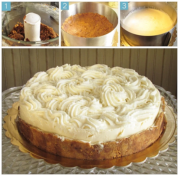 עוגת גבינה בציפוי קצפת דבש