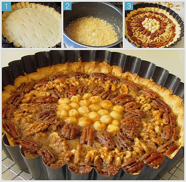 טארט אגוזים - השלבים