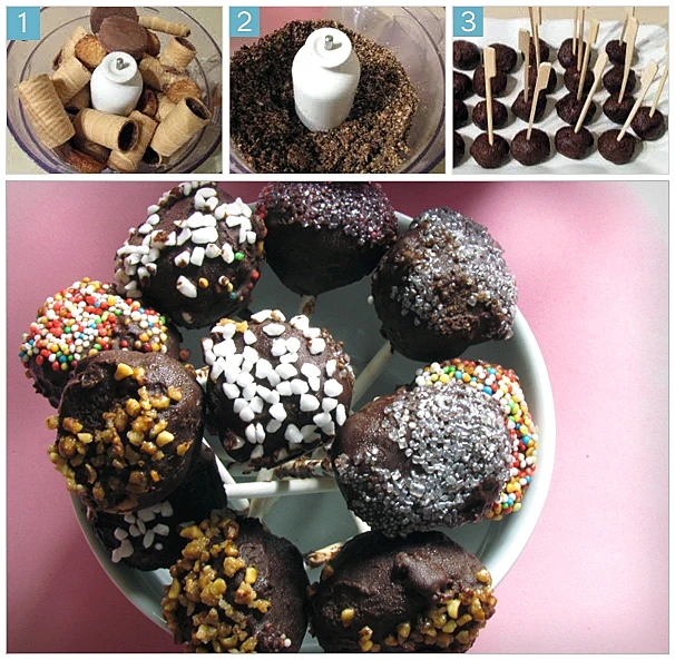 כדורי שוקולד בציפוי שוקולד וסוכריות