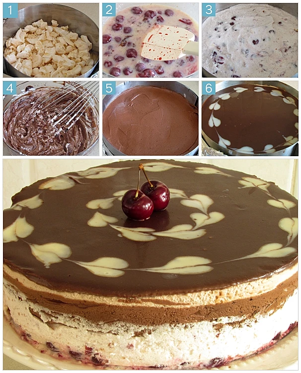 עוגת טריקולד עם דובדבנים