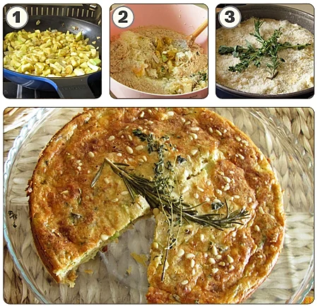 פשטידת פטריות וקישואים