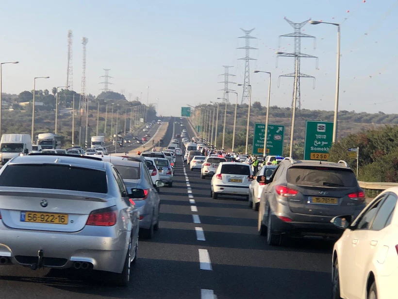 שיירת המחאה נגד האלימות במגזר הערבי