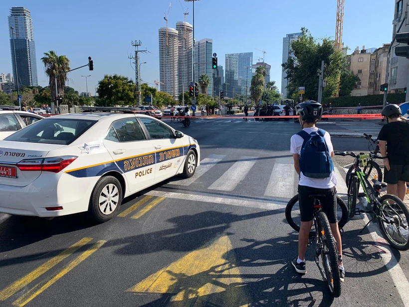 מקום התאונה בתל אביב